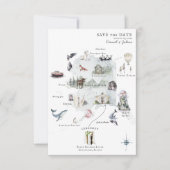 Alaska | Routekaart bestemming bruiloft (Voorkant)