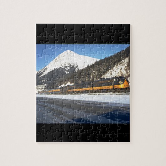 Alaska RR F-7 #1502, met trein_Treinen Legpuzzel (Verticaal)