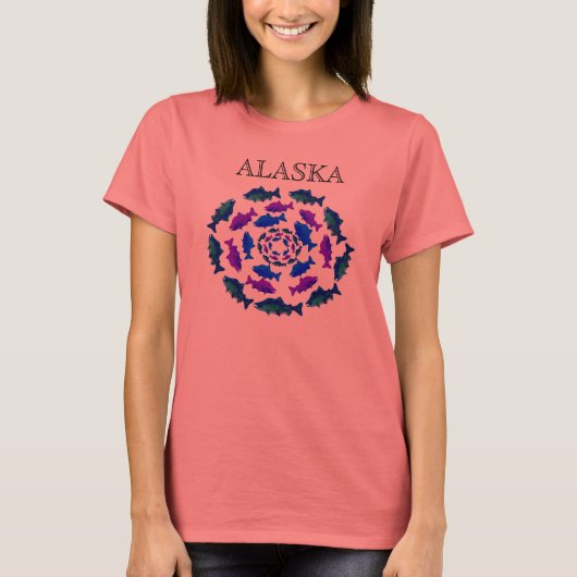 Alaska Salmon Circle T-shirt (Voorkant)