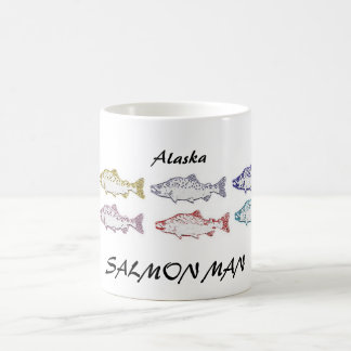 ALASKA SALMON MAN COFFECUP KOFFIEMOK