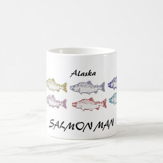 ALASKA SALMON MAN COFFECUP KOFFIEMOK (Center)