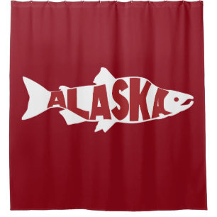 Alaska Salmon Shower Curtain Douchegordijn