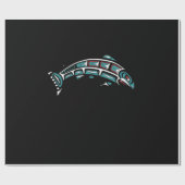 Alaska Salmon Vist inheemse inheemse indigen Cadeaupapier (Vlak)