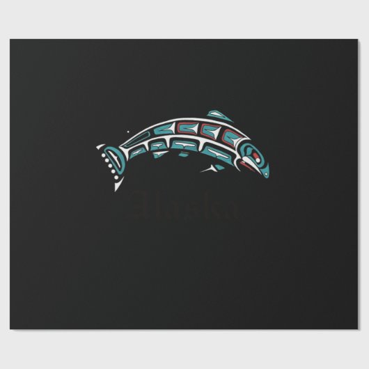 Alaska Salmon Vist inheemse inheemse indigen Cadeaupapier (Vlak)