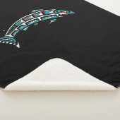 Alaska Salmon Vist inheemse inheemse indigen Sherpa Deken (3/4)