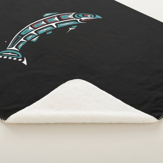 Alaska Salmon Vist inheemse inheemse indigen Sherpa Deken (3/4)