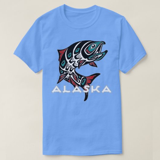 Alaska Salmon Vist inheemse inheemse inheemse Indi T-shirt (Design voorkant)
