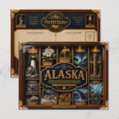 Alaska-schaduwdoos 3D figuur staat Briefkaart (Voorkant / Achterkant)
