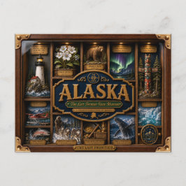 Alaska-schaduwdoos 3D figuur staat Briefkaart