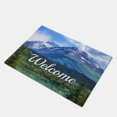 Alaska Schilderachtig Byway Mountain Welcome Doorm Deurmat (Schuin)