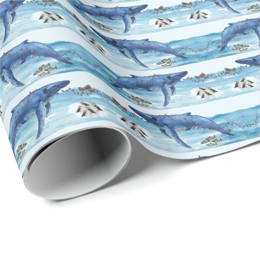 Alaska Sea Life Holiday Wrapping Paper Cadeaupapier (Rol Hoek)
