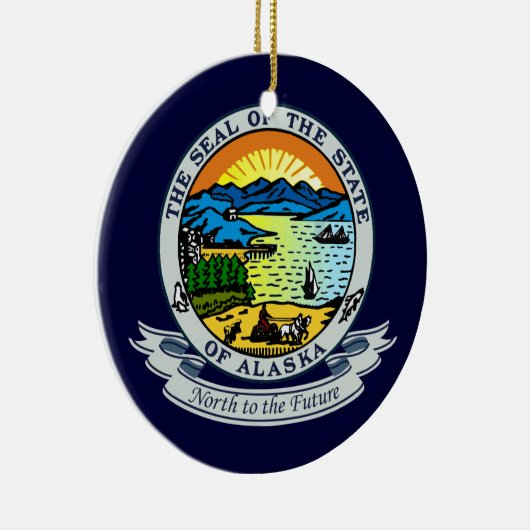 Alaska Seal Keramisch Ornament (Rechts)