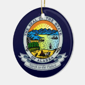 Alaska Seal Keramisch Ornament (Links)