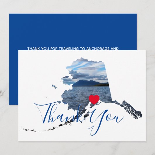 Alaska Shape Foto Bedankkaart (Voorkant / Achterkant)