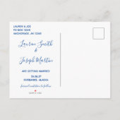 Alaska Shape Photo Red Heart Save the Date Aankondigingskaart (Achterkant)