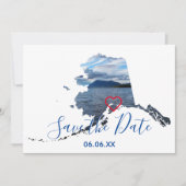 Alaska Shape Photo Save the Date Aankondiging (Voorkant)