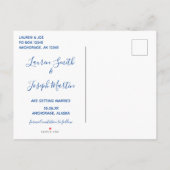 Alaska Shape Photo Save the Date Aankondigingskaart (Achterkant)