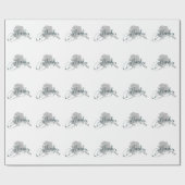 Alaska Shaped  Gray Alaskan Typografie Cadeaupapier (Vlak)
