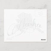 Alaska Shaped Gray Typografie Name Briefkaart (Achterkant)