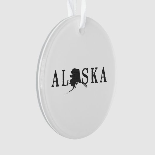 Alaska Shaped Letter Alaskan State Name Word Art Ornament (voorkant)