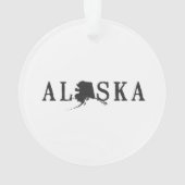 Alaska Shaped Letter Alaskan State Name Word Art Ornament (achterkant)