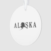 Alaska Shaped Letter Alaskan State Name Word Art Ornament (voorkant)