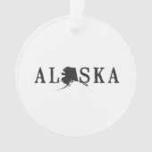 Alaska Shaped Letter Alaskan State Name Word Art Ornament (voorkant)