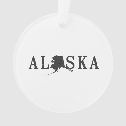 Alaska Shaped Letter Alaskan State Name Word Art Ornament (voorkant)