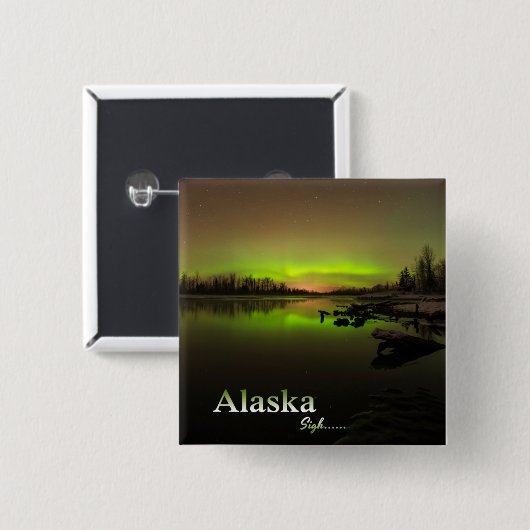 Alaska Sigh.... Vierkante Button 5,1 Cm (Voorkant /achterkant)