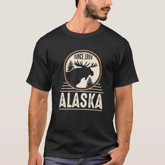 Alaska sinds 1959 Moose Design T-shirt (Voorkant)