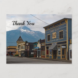 Alaska Skagway Stadsgebouwen Foto Bedankt Briefkaart