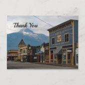 Alaska Skagway Stadsgebouwen Foto Bedankt Briefkaart (Voorkant)