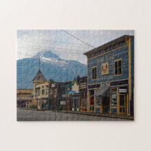 Alaska Skagway Town Buildings Foto
