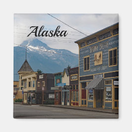 Alaska Skagway Town Buildings Foto Magneet