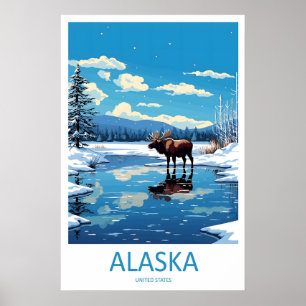 Alaska Ski Nationaal Reis Vintage Poster Park