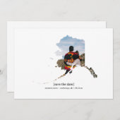 Alaska Sla de datum fotokaart op Save The Date (Voorkant / Achterkant)