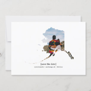 Alaska Sla de datum fotokaart op Save The Date