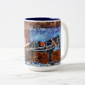 Alaska Sleigh Bells Ring Tweekleurige Koffiemok (Voorkant rechts)