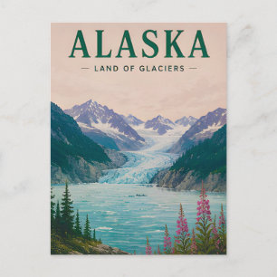 🌲 Alaska Sneeuwberg Wildernis Scene 🏔️ Briefkaart