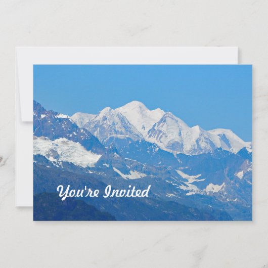 Alaska Snow Mountains Foto Verjaardag Kaart (Voorkant)