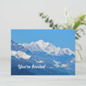 Alaska Snow Mountains Foto Verjaardag Kaart (Staand voorkant)