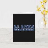 Alaska Snowboarden Blauw  Tekst Kaart (Gele Bloem)