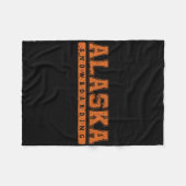 Alaska Snowboarden Oranje tekst Fleece Deken (Voorkant (Horizontaal))