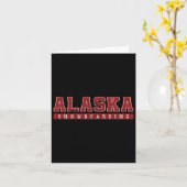 Alaska Snowboarden Rode Vintage Tekst Kaart (Gele Bloem)