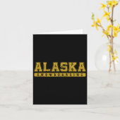 Alaska Snowboarding Gele Tekst Kaart (Gele Bloem)