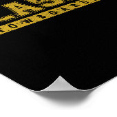 Alaska Snowboarding Gele Tekst Poster (Hoek)