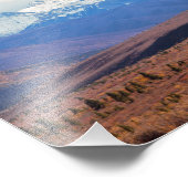 Alaska, Snowy Mountains, Herfst Foothills, Denali Foto Afdruk (Hoek)