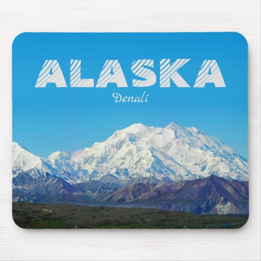 Alaska Souvenir Cadeau Denali Berg Muismat (Voorkant)