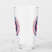 Alaska Souvenir Circulaire Typografie Ontwerp Glas (Rechts)