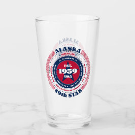 Alaska Souvenir Circulaire Typografie Ontwerp Glas